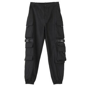 NEV Buckle Pocket Cargo Pants in Black, Size S​​​​​
